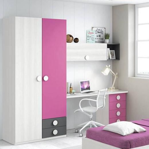Nova Purple and Black Colour Kids Teenagers Bedroom Sets Furniture Home Furniture