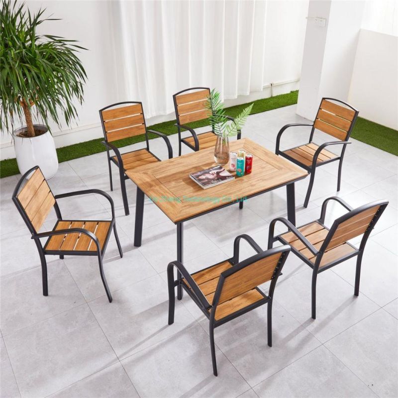 Hot Sale Fast Delivery White Aluminum Patio Furniture Garden Chairs Stackable Commercial Metal Outdoor Furniture