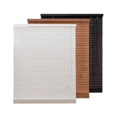 Home Elliott 50mm Wooden Tape Venetian Blind - White, Natural Color