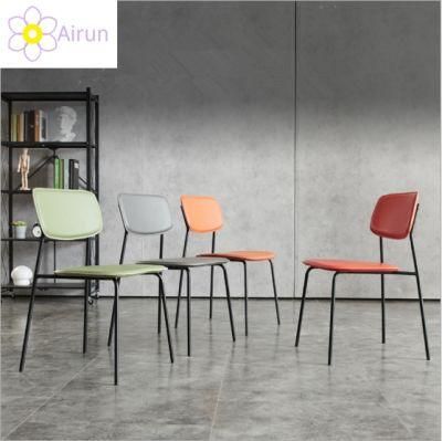 Nordic Light Luxury Iron Italian Minimalist Designer Fabric Chair Bakery Cafe Western Light Excessive Restaurant Chair