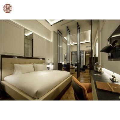 Foshan Customized Modern Bedroom Furniture with Wood Veneer and Lacquer Surface for Hotel