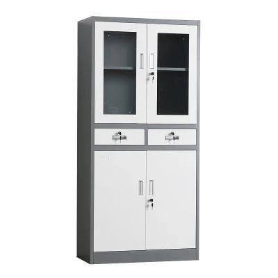 Knock Down Metal Storage Cabinet with Drawers Modern Office Furniture
