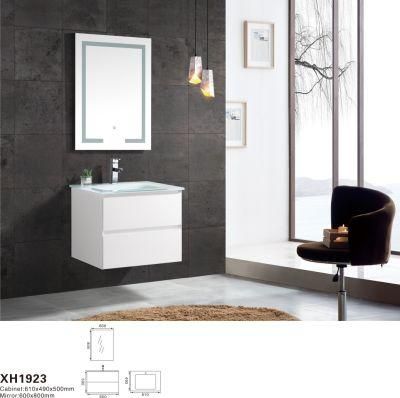 World Popular MDF Material Bathroom Cabinet Furniture with Glass Basin