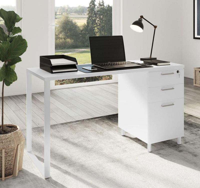 47 Inch Home & Office Computer Desk with 3 Detachable Locked Drawers