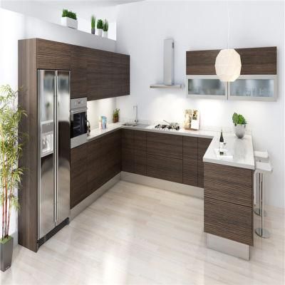 Furniture White Island Set Melamine Modular Lacquer Modern Design Kitchen Cabinet