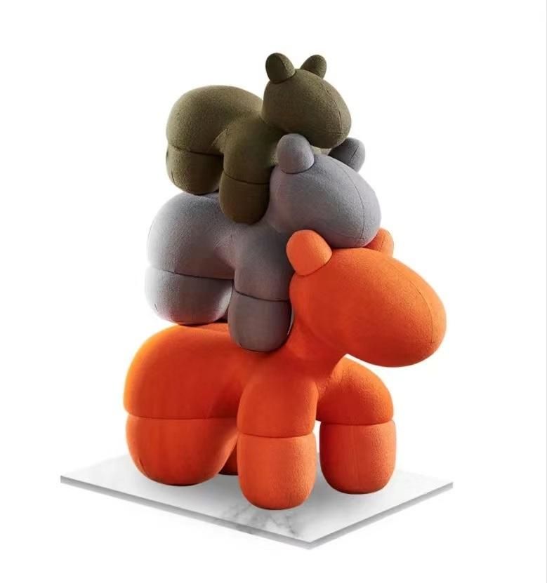 Creative Horse Shape Animal Chair Leisure Chair Designer Family Small Cartoon Children′s Chair