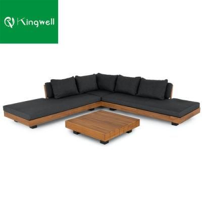 Wholesale Modern Leisure Patio Teak Wood Garden Sofa Set Outdoor Furniture