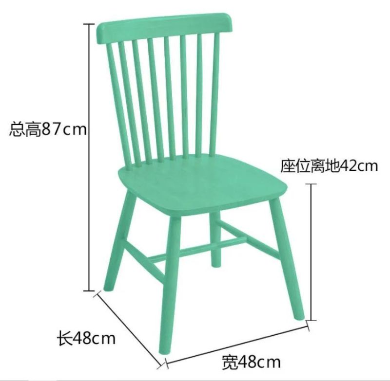 Wholesale Solid Rubber Wood Dining Chair Household Computer Chair Modern Simple European Style Modern Dining Room Furniture Dinner Table & Chair Home Furniture