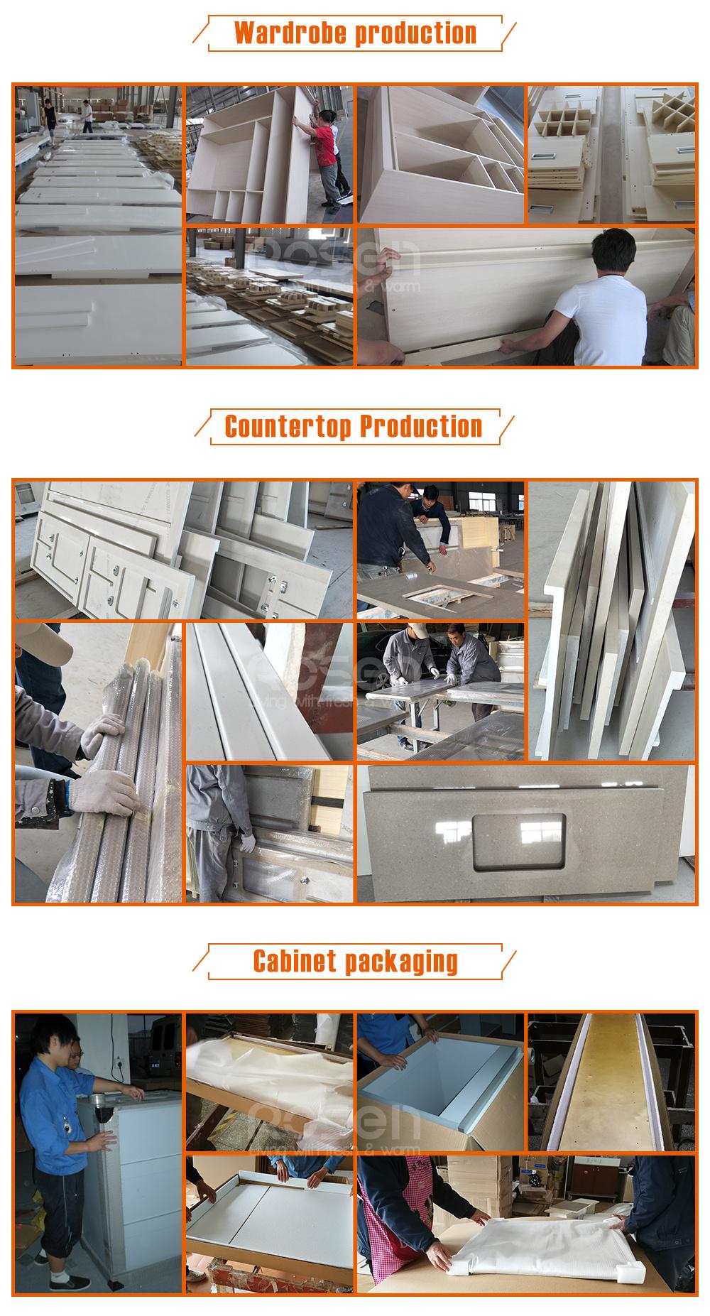 Custom Safe White PVC Kitchen Cabinet From Hangzhou China