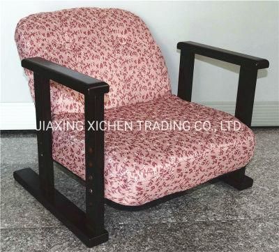Pink Linen Fabric Modern Furniture Balcony Leisure Recliner Sofa Chair