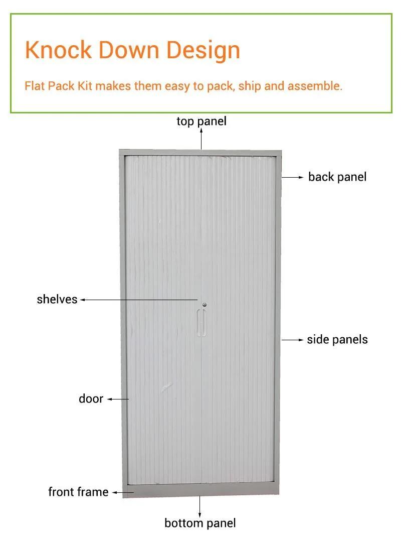 Modern Design Tambour Shutter Door Wardrobe Cabinet PVC Cabinets Roller Shutter Door Storage Cabinet