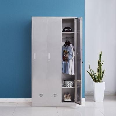 Modern Multifunctional Metal Hospital Furniture Filing Cabinet Steel 3 Door Storage Locker