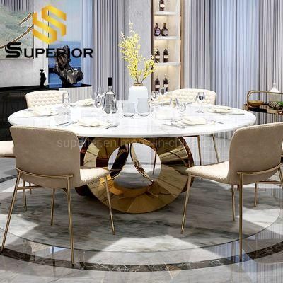 Low Prices Gold Metal Dinner Chairs and Tables for Restaurants