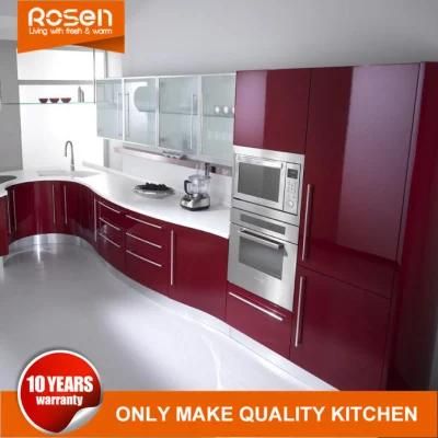 Durable Used Stainless Steel Handles White Wood Kitchen Cabinets Furniture