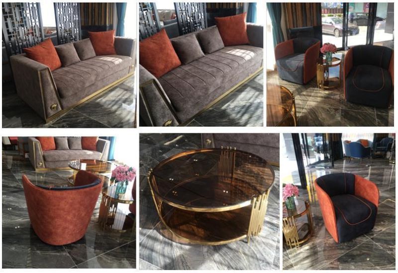 Custom Modern New Design Hotel Sofa Furniture Lobby Fabric Sofa