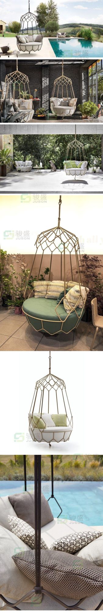 Hot Sale Hotel Furniture Modern Outdoor Hanging Chair Patio Leisure Chair Garden Swing