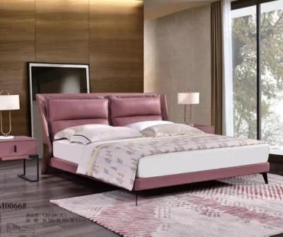 Nordic Modern Style Bed Room Furniture Simple Leather Wall Bed