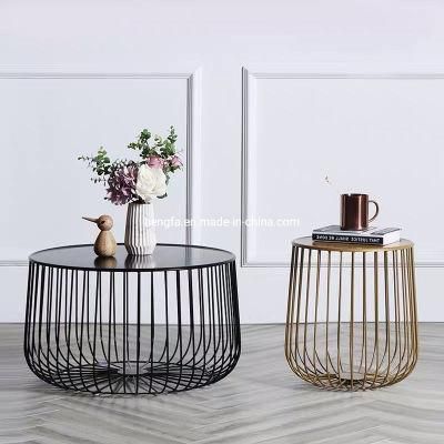 Nordic Designer Furniture Gold/Black Iron Legs Side Tables for Living Room