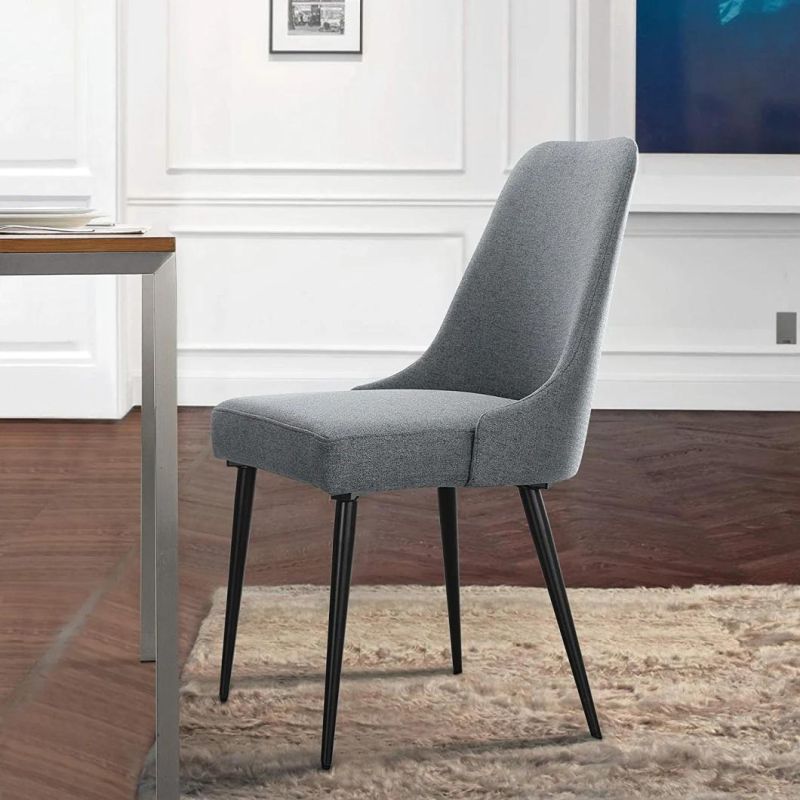 Nordic Modern Luxury Design Fabric Furniture Velvet Dining Chair with Arms Rest for Kitchen Dining Room