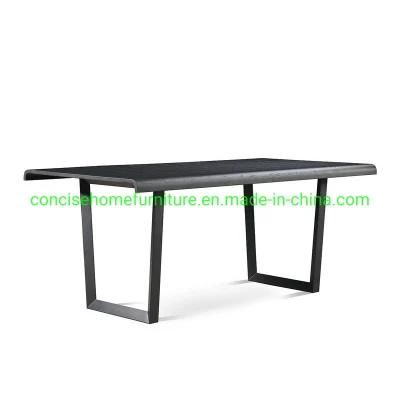 Chinese Unique Design Dt1502-16 Modern Diningroom Furniture Wooden Top Solid Base Dining Table