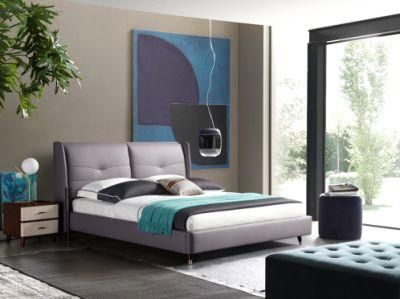 Modern Home Furniture Simple Design High Quality Leather Bed