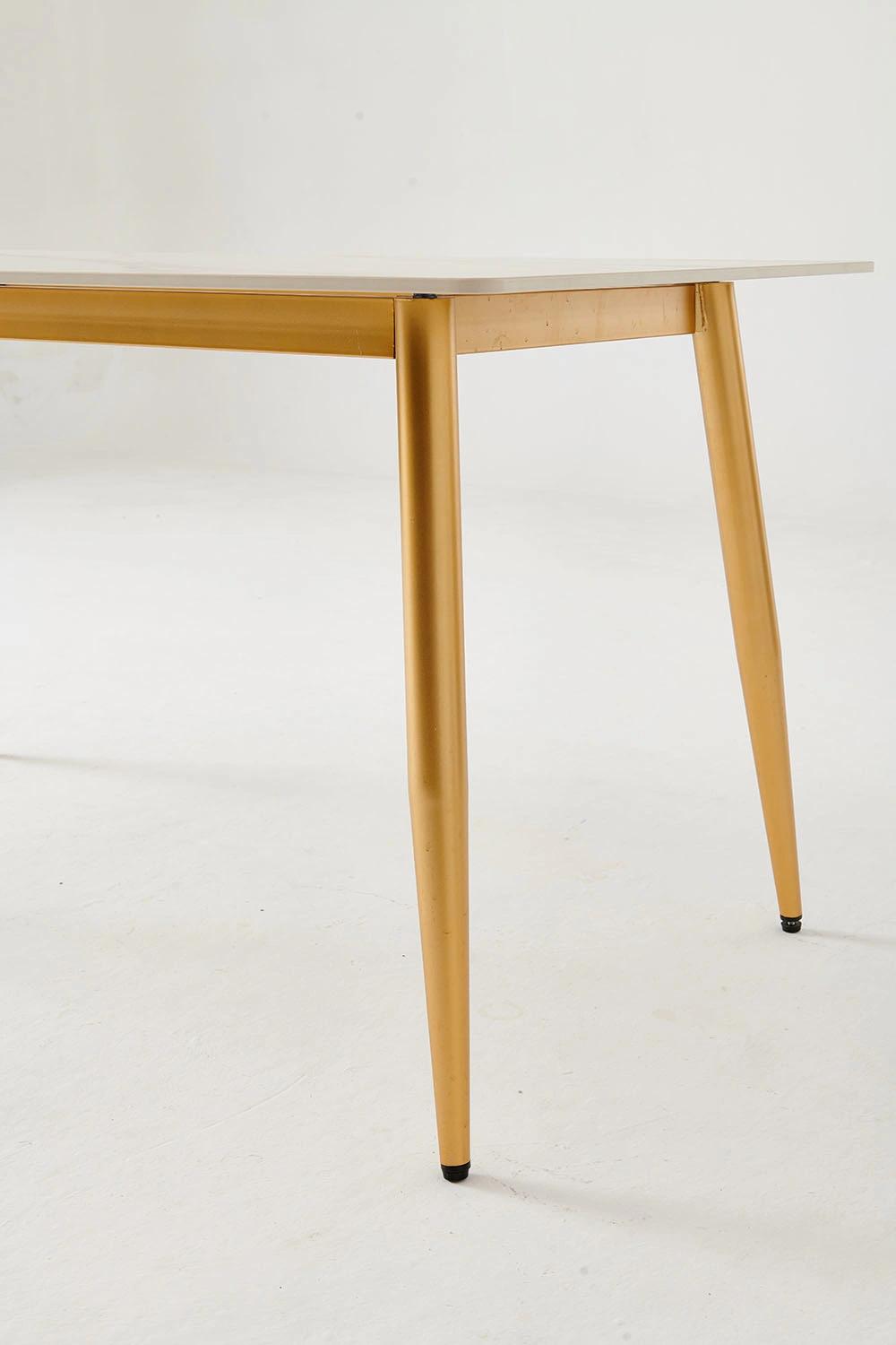 Marble Kitchen Dining Table with Rock Plate Table