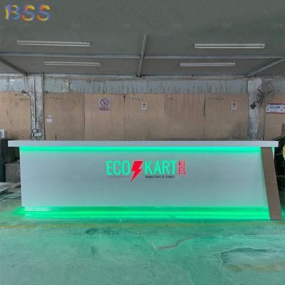 Germany Restaurant Green Red Light Custom Logo Bar Counter