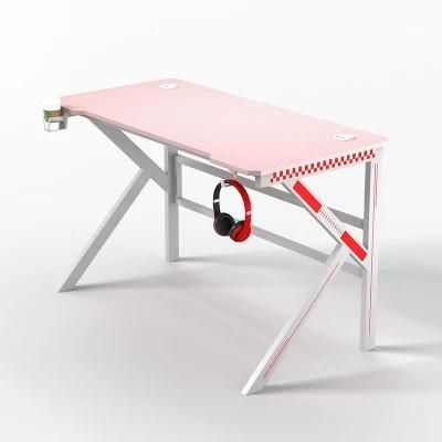 Elites Hot Sale Customize Color Black Pink Modern PC Gaming Desk E-Sports Table