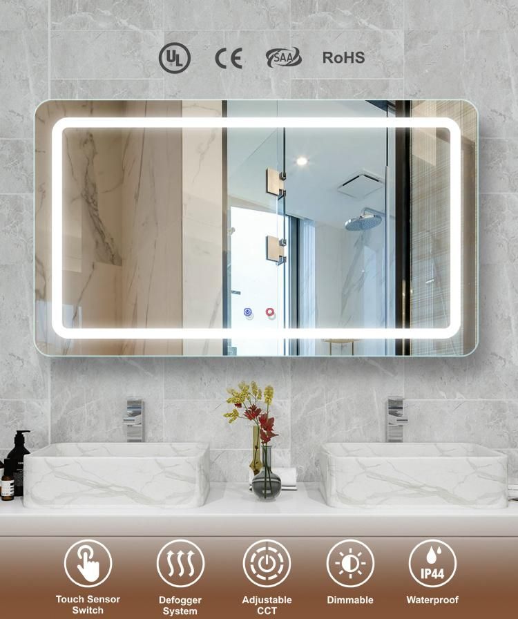 LED Wall Mounted Fogless Shower Full Length Mirror for Bathroom