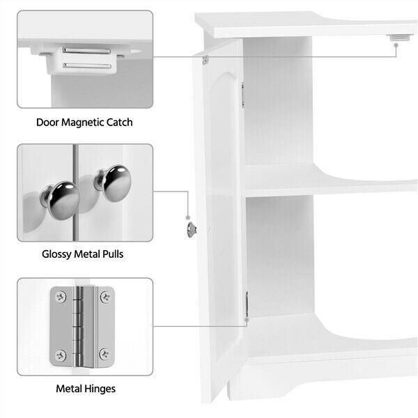 Bathroom Under Sink Cabinet Basin Unit Floor Cupboard Storage Furniture White