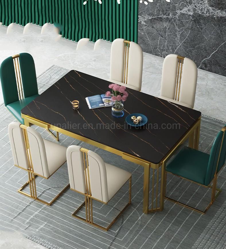 2020 New Luxury Dining Room Furniture Slate Modern Dining Table