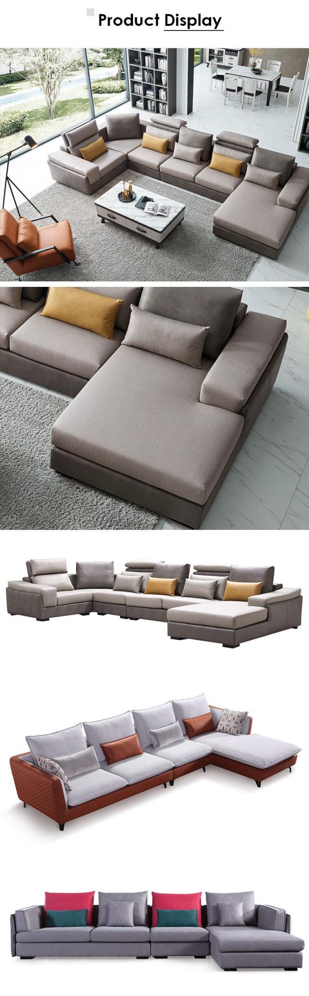 Modern Living Room Furniture Super Soft Leathaire Sofa Furniture