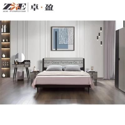 Modern Furniture Luxury Bedroom Sets Home King Size Double Single MDF Upholstered Platform Bed Base Frame Slat Headboard Bed