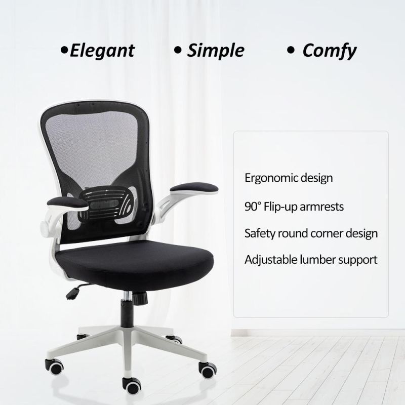 Modern Ergonomic Swivel Lumber Back Support Fabric Office Chair