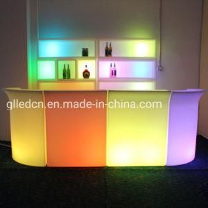 Light up Furniture LED Carved Bar Counter, Club Decor Furniture Table, Plastic Bar Counter