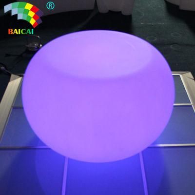 Commercial Plastic LED Furniture, Home Garden furniture Round Table with Glass