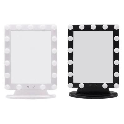 Square Adjusting LED Makeup Touch Sensor Hollywood Cosmetic Mirror