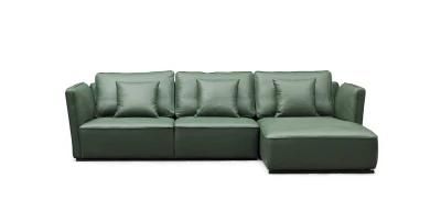 Modern Leather Furniture Livringroom Furniture Green Sofa GS9040