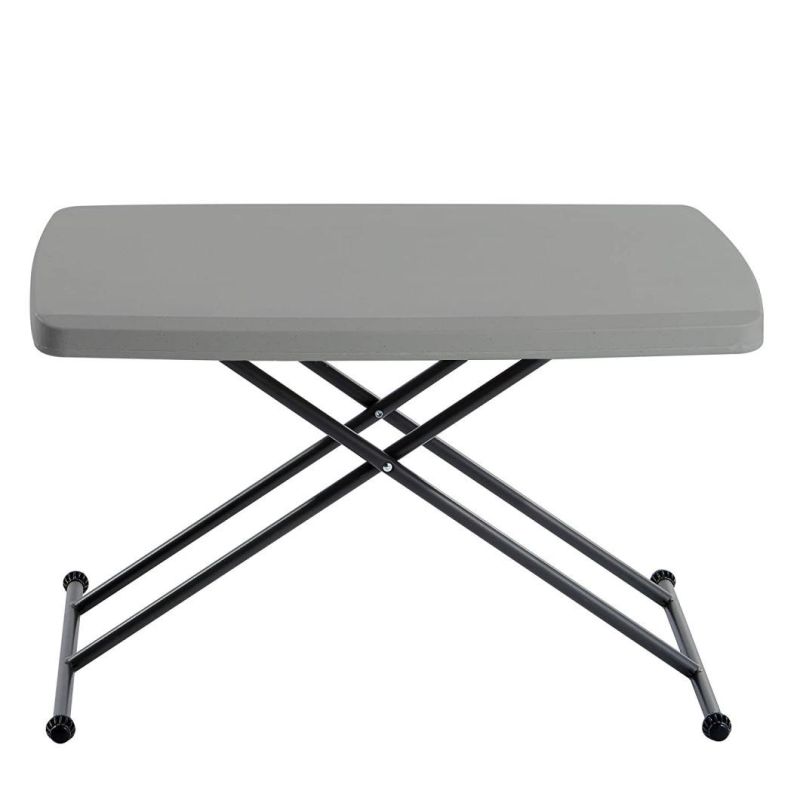 Blow Molded High Density Polyethylene Resin Personal Folding Table 30 X 20 Height Adjustable Folding Laptop Table