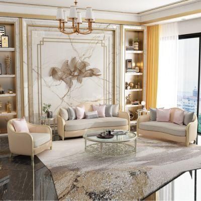 Sunlink Modern Furniture Luxury Leather Sofa Set for Home American Design Livingroom Modular 3 Seater Sofa