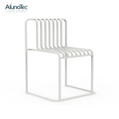 New Minimalist Design Aluminum Armrest-Free Dining Room Chair