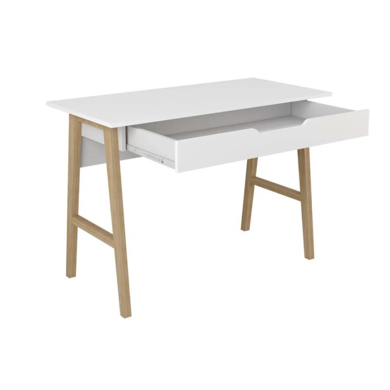 42 Inch Computer Desk with Drawer - Home and Office Computer Desk, Writing Desk for Small Area - White