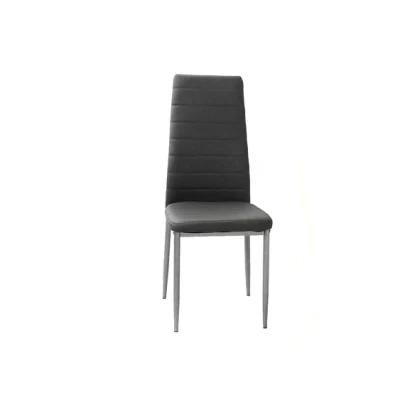Modern Popular Furniture Chair PU Dining Chair with Painted Steel Tube Leg