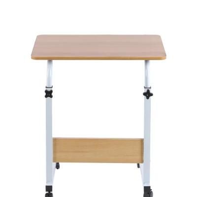 MDF Steel Movable Laptop Computer Desk with Wheels