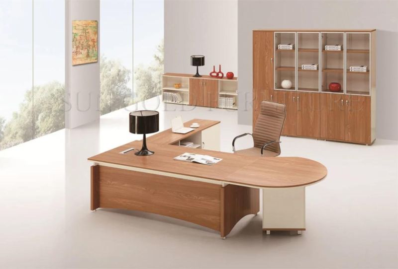 Popular Steel Leg L Shape Office Desk for Director (SZ-ODT604)