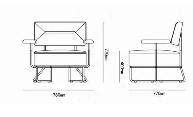 Lounge Chair for Hotel Using Various Living Room Furniture Bedroom Thousand Bird Lattice Leisure Chair