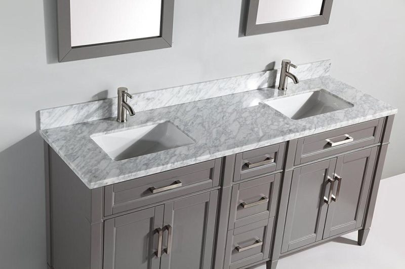 Wholesale New Design Grey 72" Double Sink Bathroom Cabinet