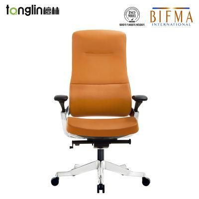 Black Vinyl Wholesale Market Leather Ribbed High Back Task Rotating Desk Task Swivel Staff Executive Modern Ergonomic Office Chairs