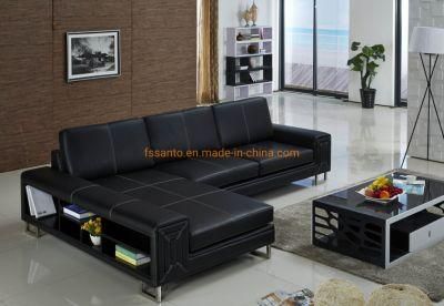 Modern Leisure Top Grain Leather European Style Home Furniture Living Room Sectional Chaise Lounge Sofa