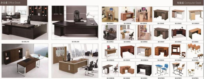 Good Quality Wooden Office Computer Desk with Side Table (SZ-OD463)